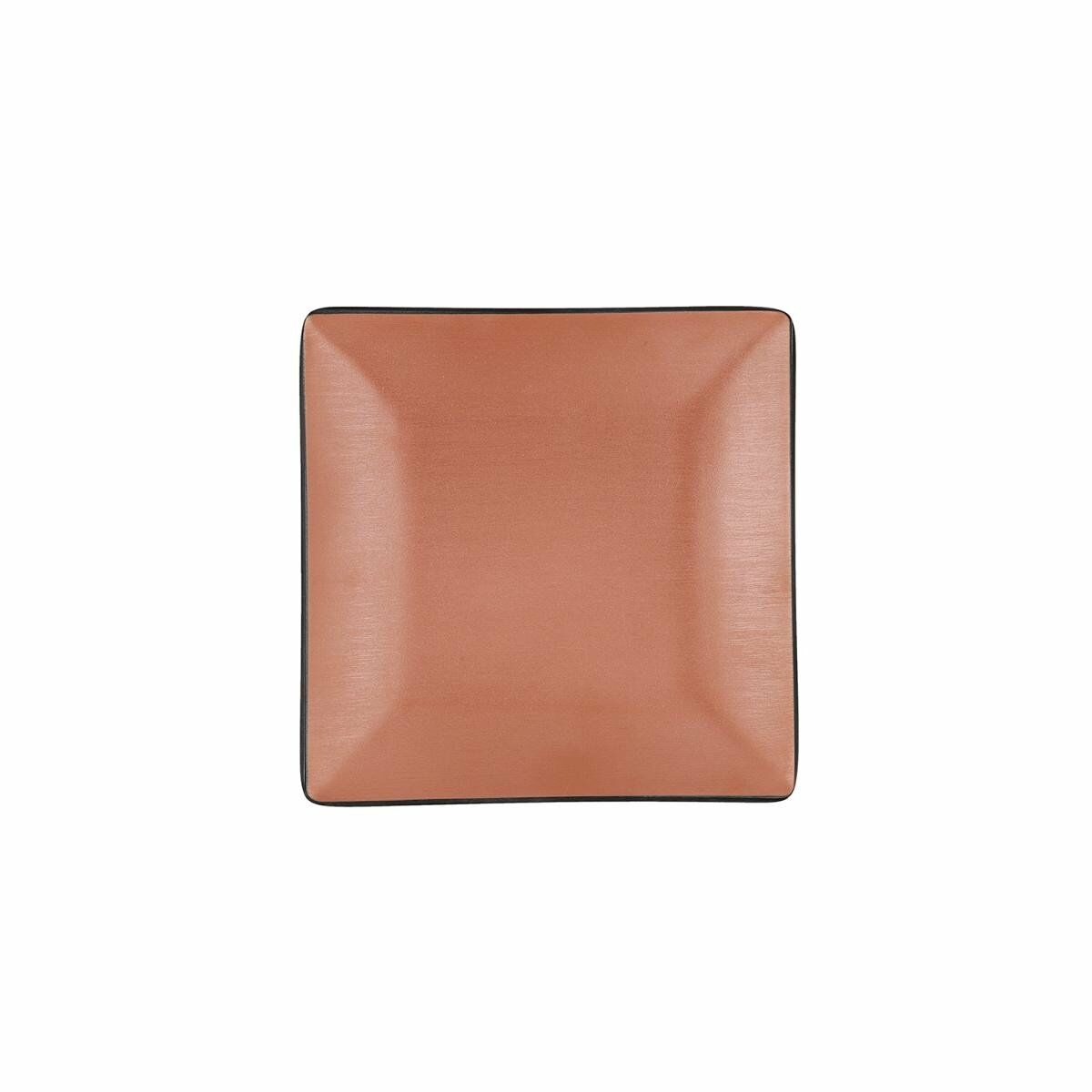 Muovinen lautanen 18 x 18 cm, tiskikoneeseen sopiva, pinottava, ruskea 12 kpl