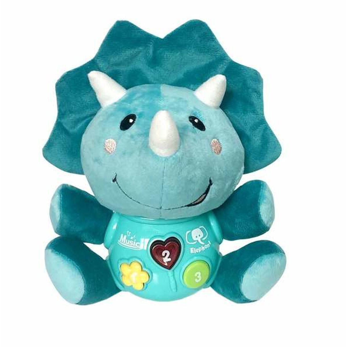 Musiikkipehmolelu dinosaurus 24 cm, valo & ääni, pehmolelu vauvoille & lapsille