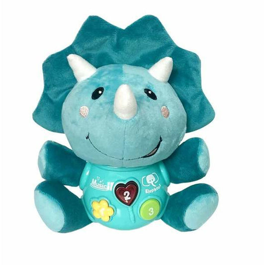 Musiikkipehmolelu dinosaurus 24 cm, valo & ääni, pehmolelu vauvoille & lapsille