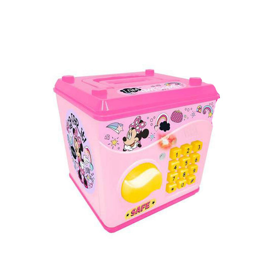 Rahalipas musikaalinen Minnie Mouse 14 cm, pinkki lapsille & koodilukko