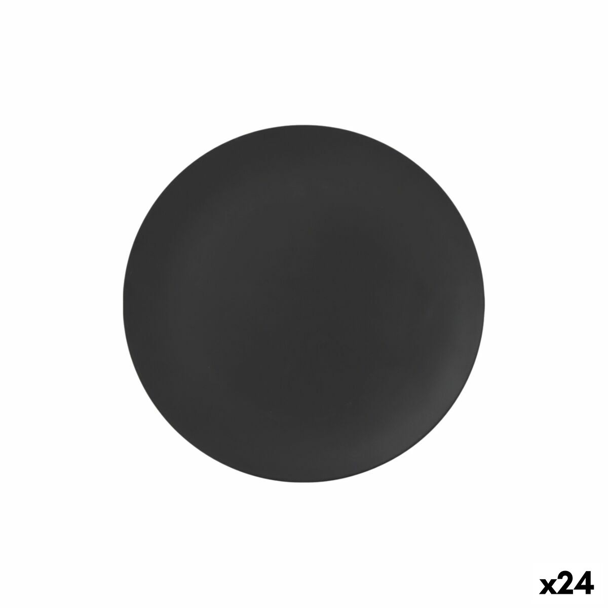 Musta melamiinilautanen 25,5 cm, mattapinta, 24 kpl, kotiin ja tapahtumiin