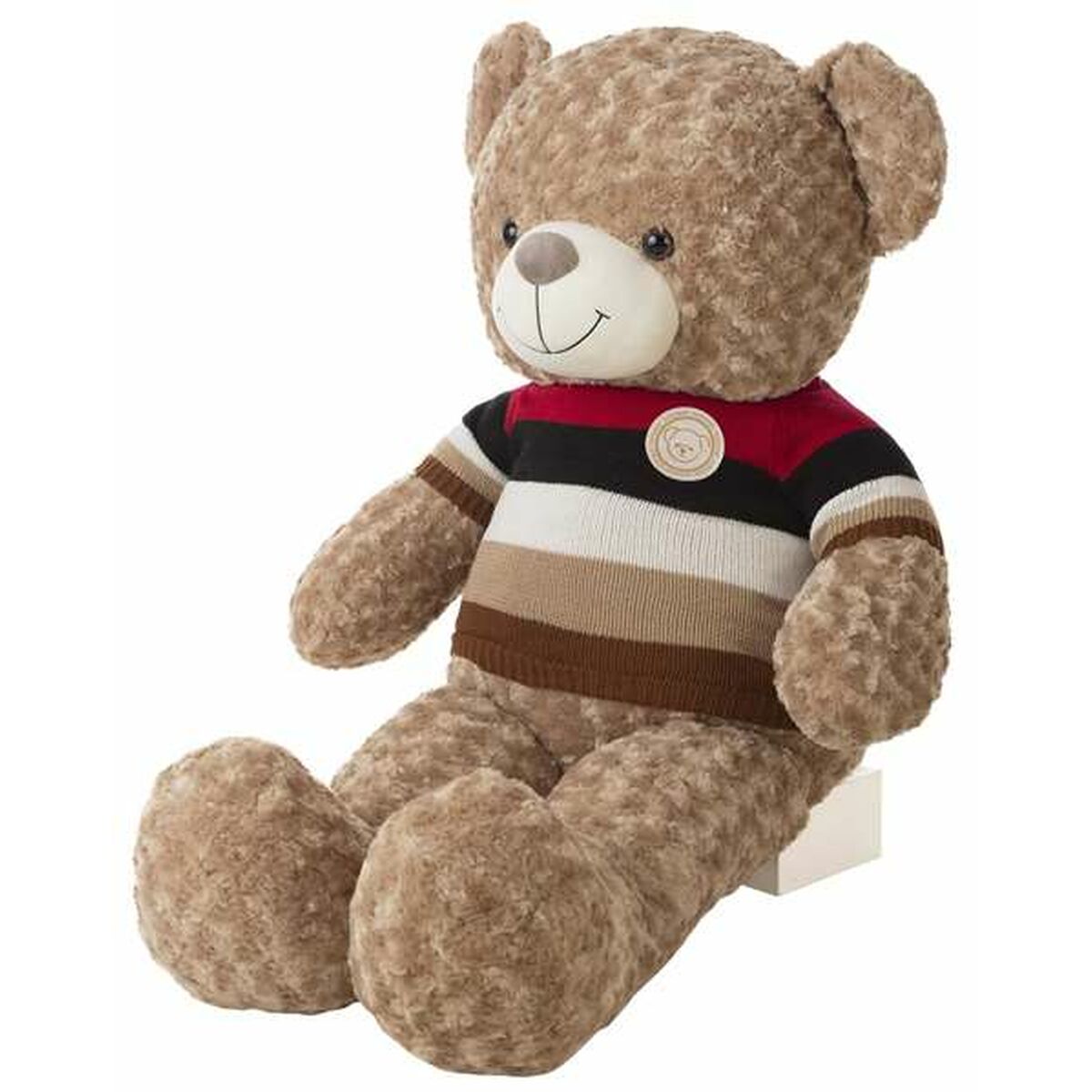 Nalle 140 cm, raidallinen iso pehmolelu & lastenhuoneen koriste, lapsille 3+