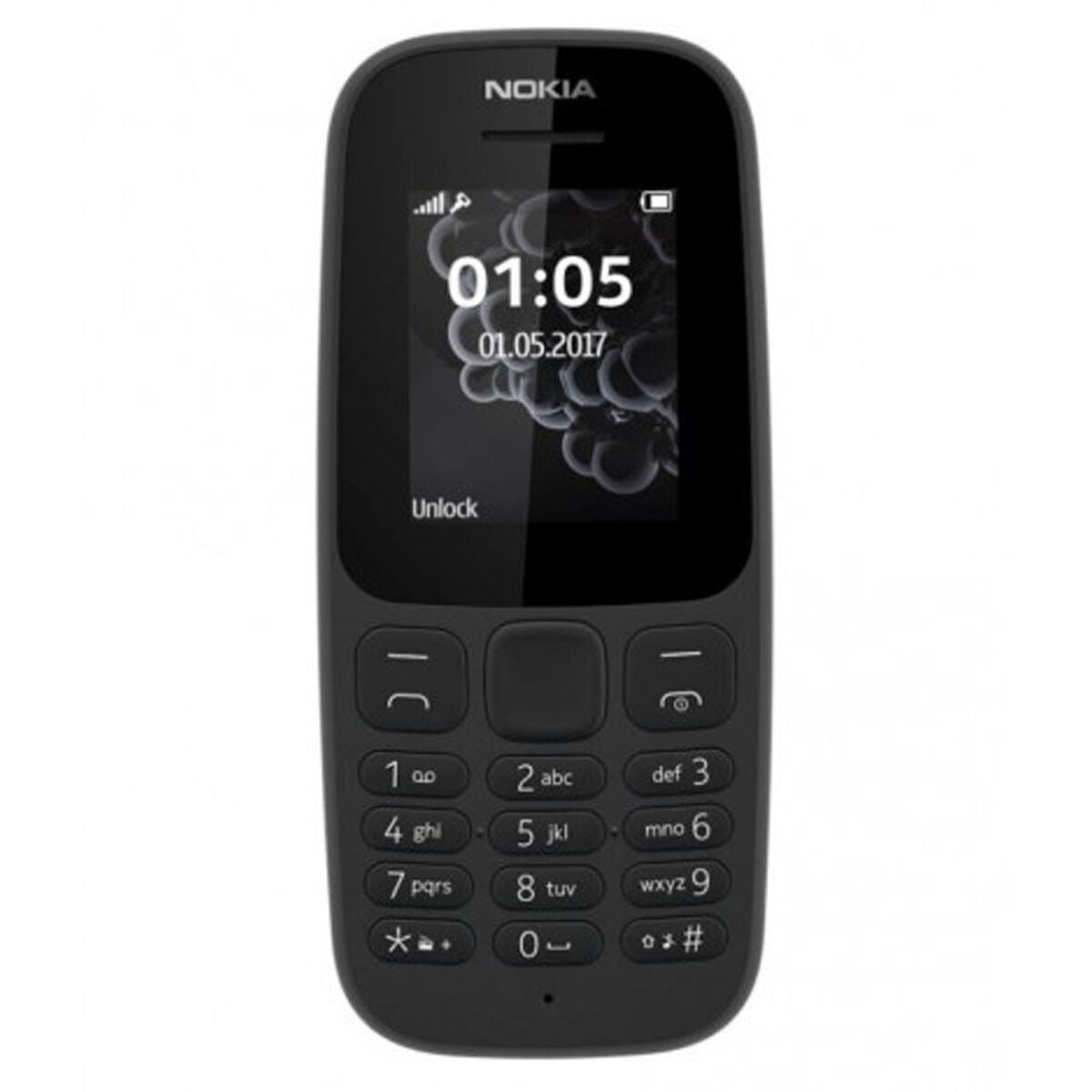 Nokia 105 Dual SIM 1,45\" peruspuhelin - pitkä standby-akku, FM-radio, musta