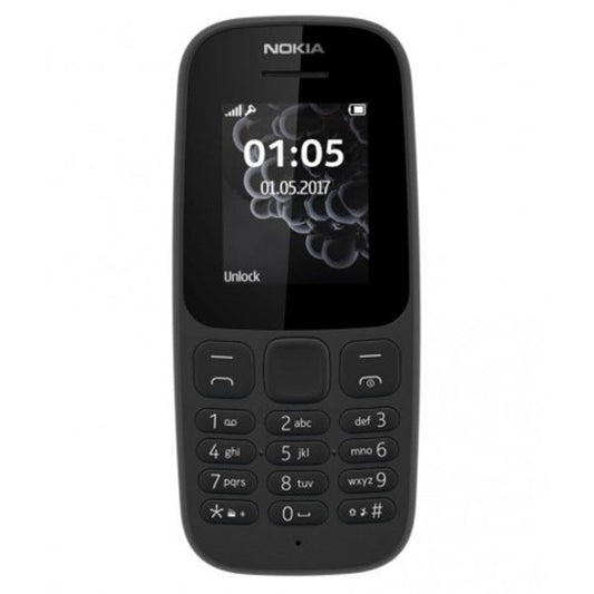Nokia 105 Dual SIM 1,45\" peruspuhelin - pitkä standby-akku, FM-radio, musta