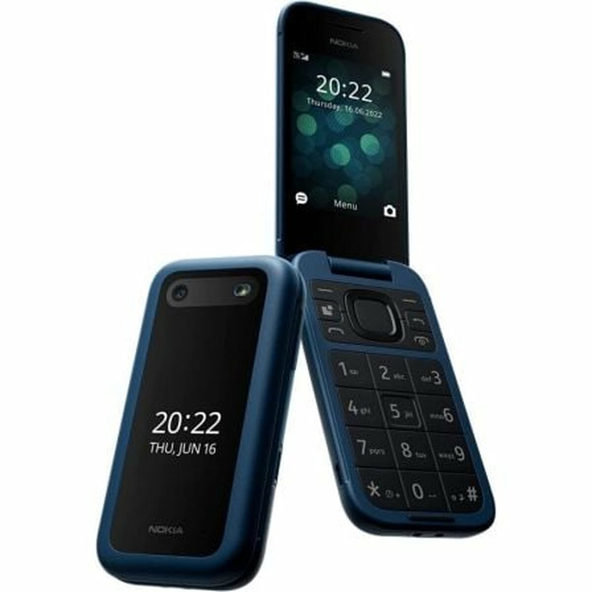 Nokia 2660 Flip 2,8" sininen peruspuhelin 4G LTE, Dual SIM, akku 1450 mAh