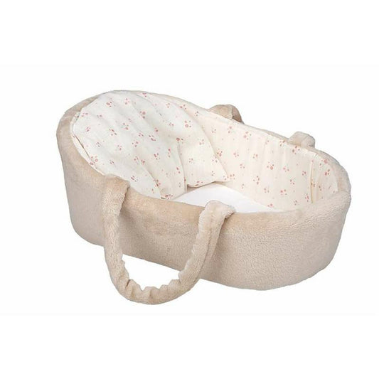 Nuken kantokori 30x40x17 cm, beige kantokassi nukkeille & leikkeihin, lapsille