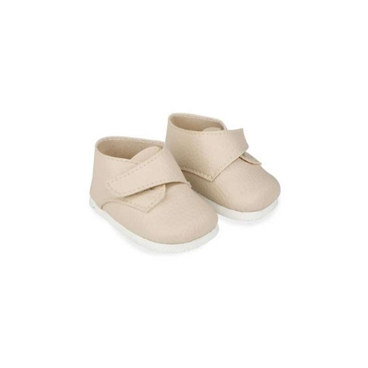 Nuken kengät 40 cm, beige tarrakiinnitys, tossut nukelle & pehmonukelle