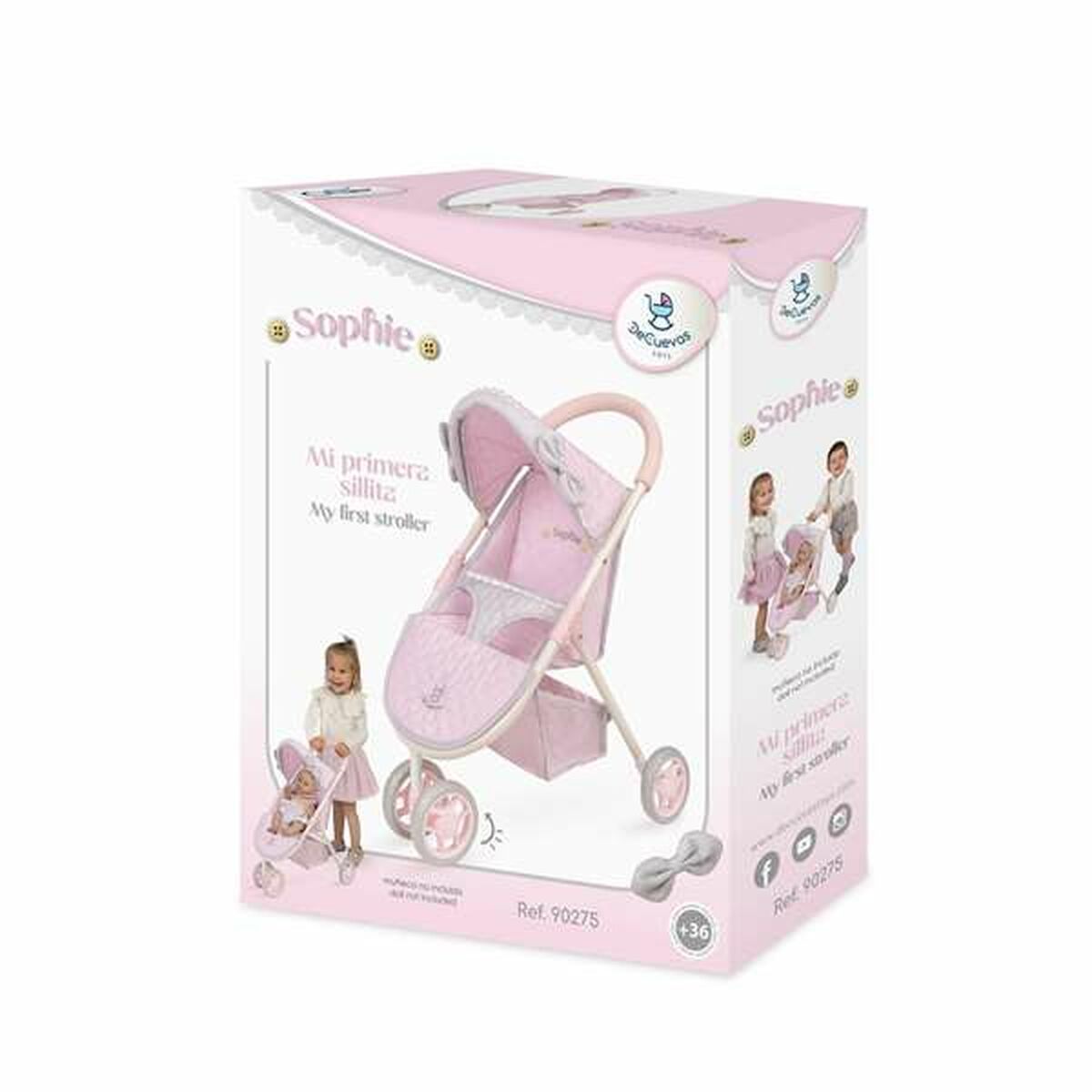 Nuken tuoli 50 cm, metallirunko & pehmustettu istuin, koottava, 3+ v Decuevas