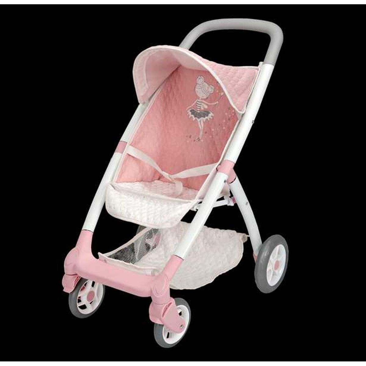 Nuken tuoli muovinen, vaaleanpunainen istuin nukeille & leikkeihin 3+‑vuotiaille