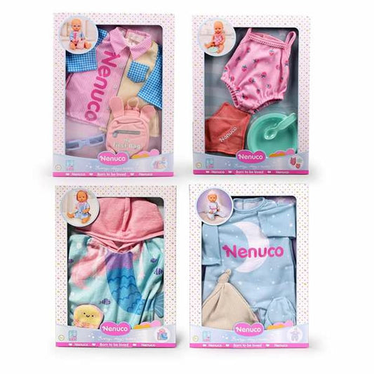 Nuken vaatteet 42 cm, monivärinen arkiasu & asusteet nukelle, 3+ sopii Nenuco