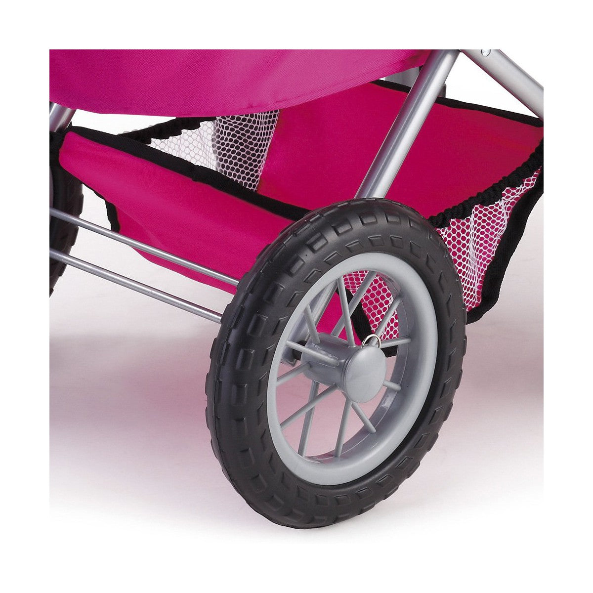 Nuken vaunut säädettävä & taitettava 45 cm, fuksia olkalaukulla, lapsille 3+