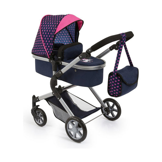 Nuken vaunut 63 cm, laivastonsininen yhdistelmävaunu Combi Neo lapsille, laukku