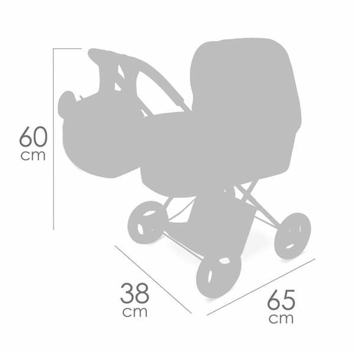 Nuken vaunut taitettava koala-kuosi, 38 x 65 x 60 cm - nukelle 48 cm, ikä 3+