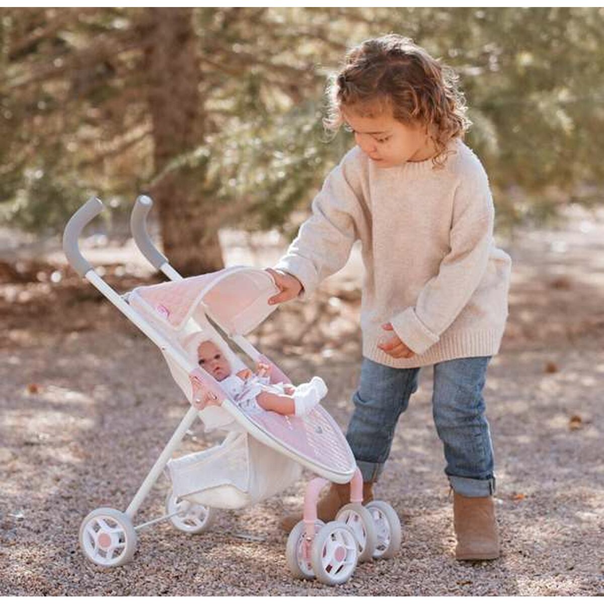 Nuken vaunut & rattaat 29 x 53 x 60 cm, nukelle ja lasten leikkeihin Arias