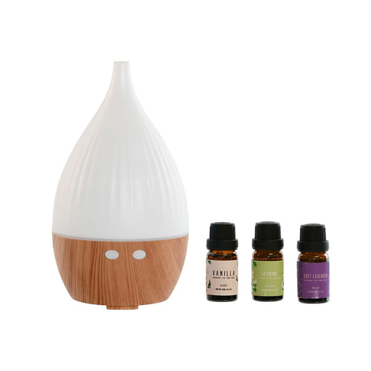 Öljydiffuuseri USB 10 ml, 4 kpl, puuviilu & valkoinen, urban-malli kotiin