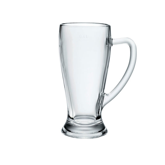 Olutmuki 400 ml, 6 kpl - lasinen olutlasi kahvalla kotibileisiin ja arki-iltoihin