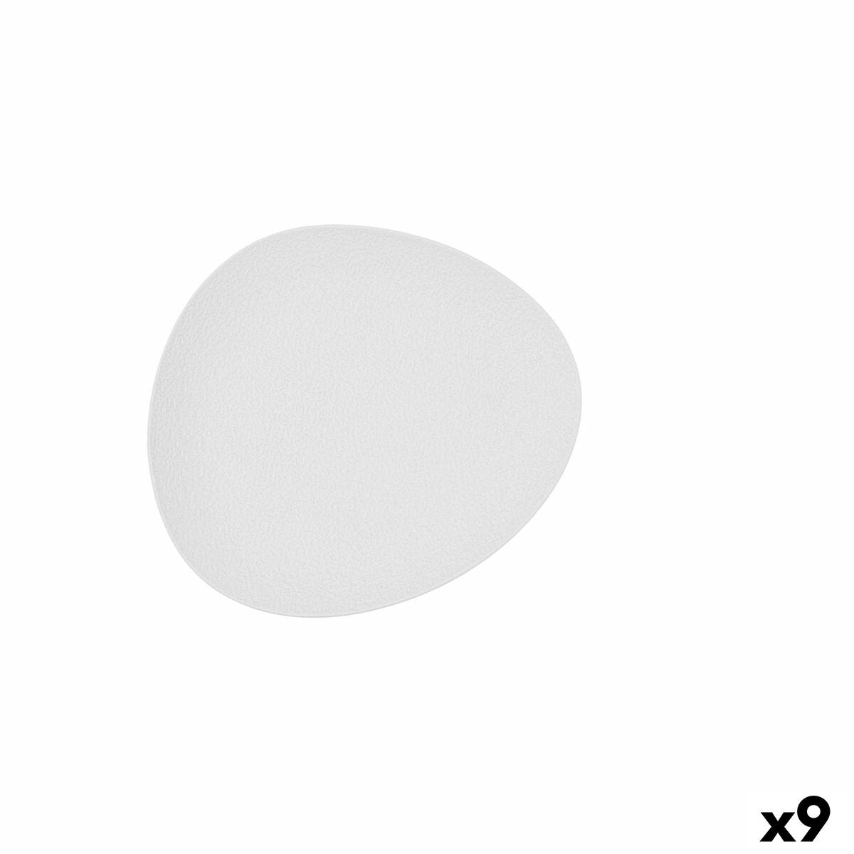 Ovaali keramiikkalautanen 22,8×20,1×2,2 cm, valkoinen 9 kpl