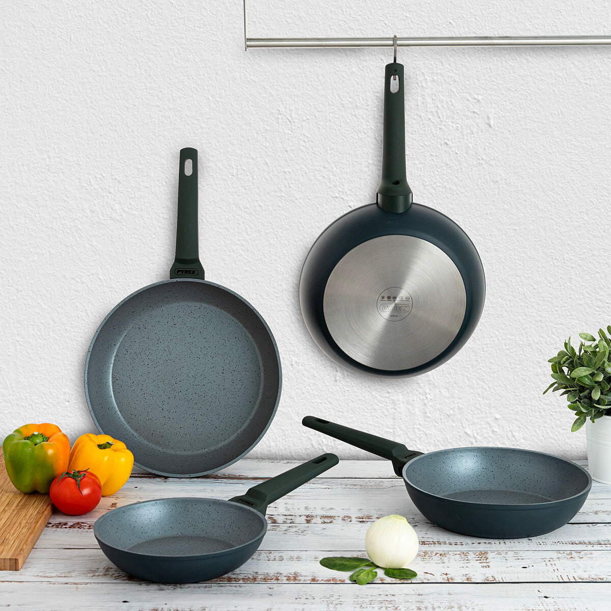 Paistinpannu 20 cm tarttumaton, induktioon sopiva - karkaistu alumiini Pyrex