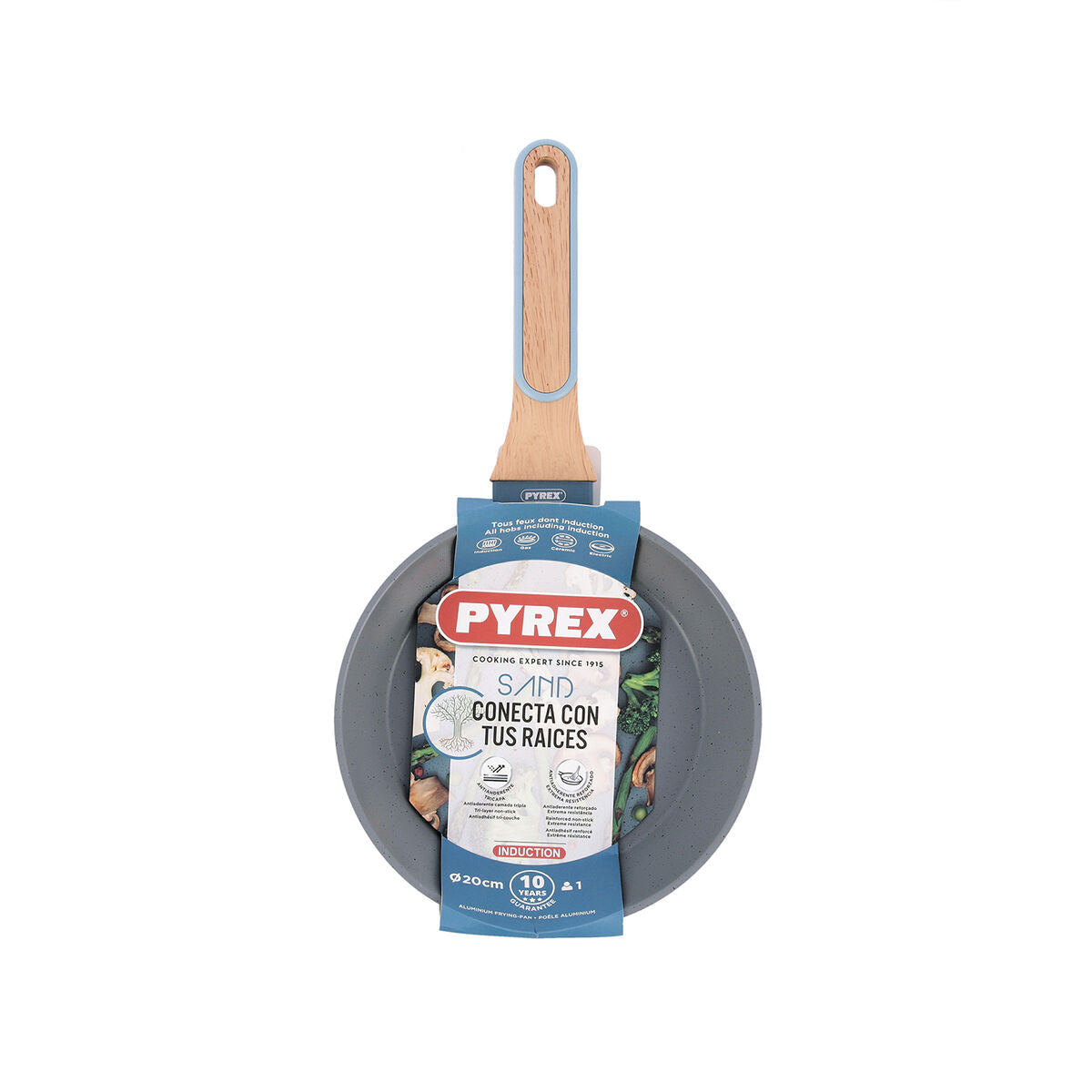 Paistinpannu 20 cm, karkaistu alumiini, induktioon & keraamiselle, sininen