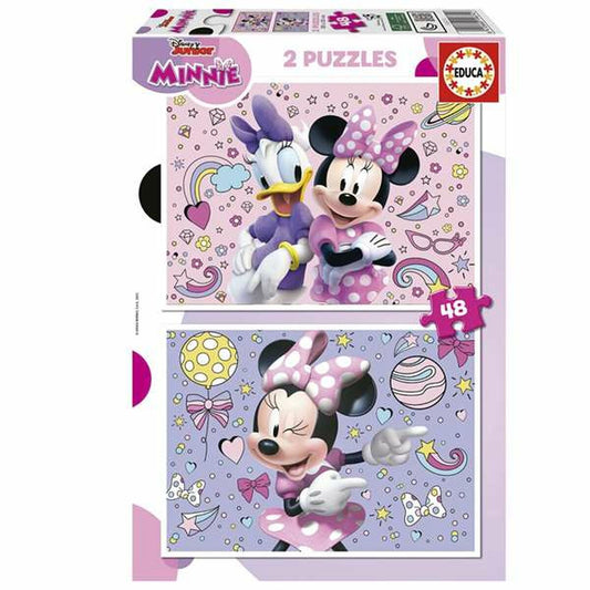 Palapeli 48 palaa, 2 palapelia Minnie Mouse lapsille 4+ Disney Educa