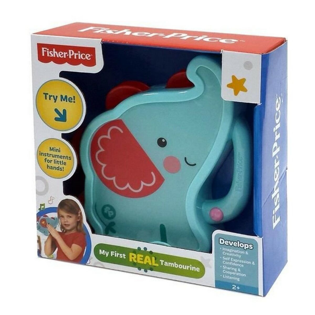 Vauvanukke paristokäyttöinen, äänellä & valolla, muovi, 2+ vuotta, sininen - Reig