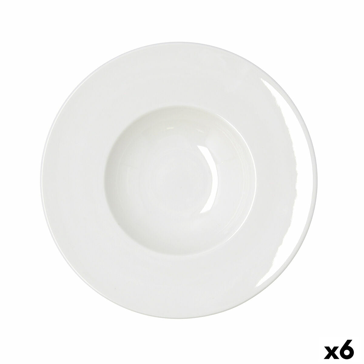 Pastalautanen keramiikka Ø26 cm, syvä pasta-astia 6 osaa, pinoittuva valkoinen