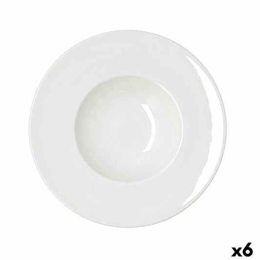 Pastalautanen keramiikka Ø26 cm, syvä pasta-astia 6 osaa, pinoittuva valkoinen