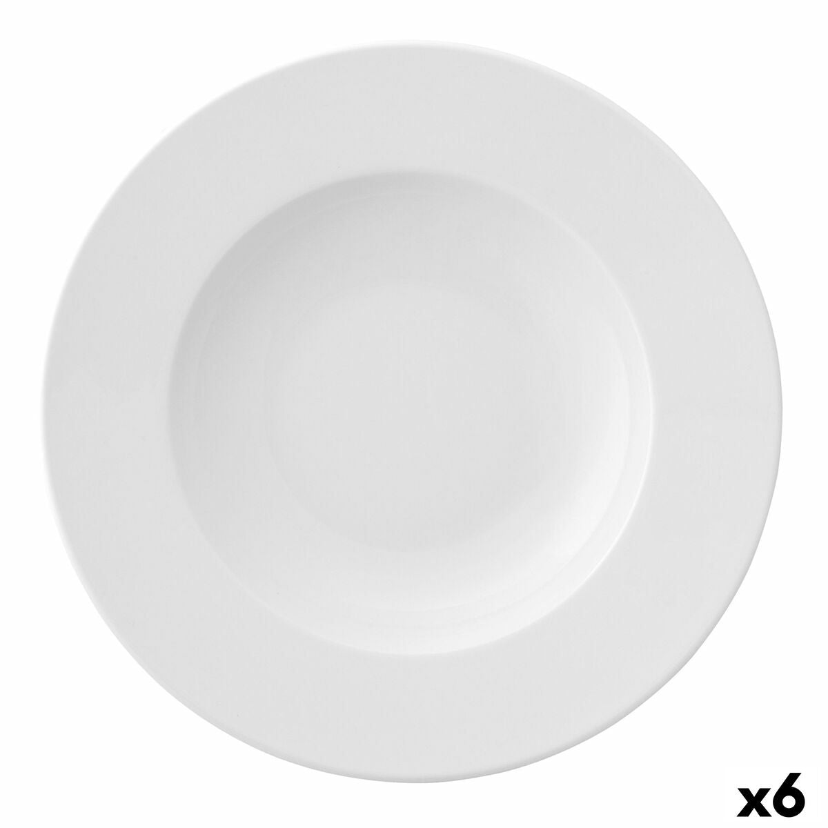 Pastalautanen Ø 30 cm, keramiikka, uuni- & tiskikoneenkestävä, valkoinen, 6 kpl