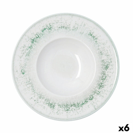 Pastalautanen Ø 26 cm valkoinen keramiikka, 6 kpl - pinottava, tiskikone & mikro