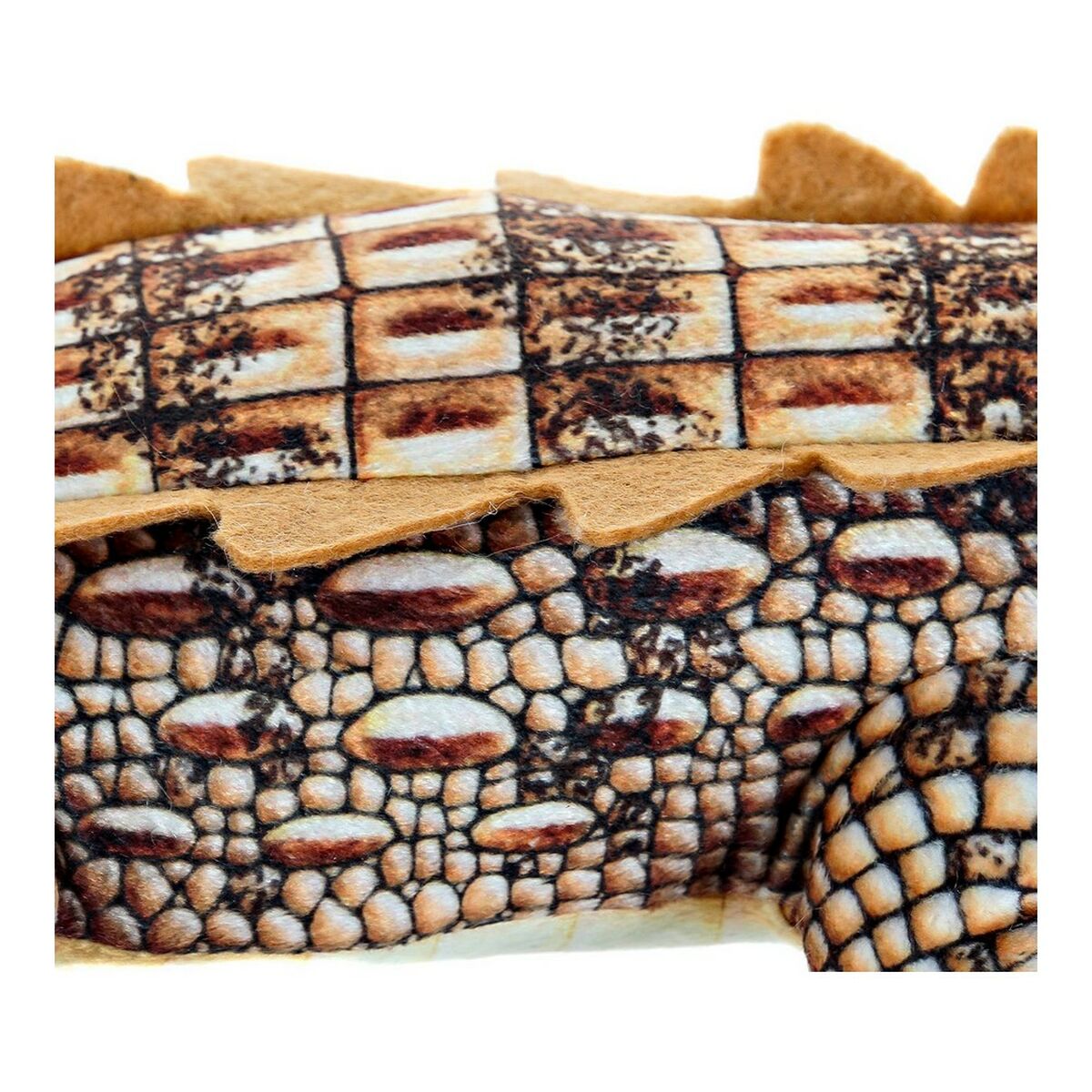 Pehmolelu krokotiili 46 x 22 x 8 cm, ruskea, polyesteri, käsintehty - lapsille