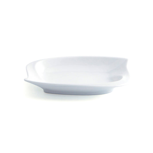 Pieni lautanen 15,5 x 10 cm, valkoinen, keramiikka, 12 kpl, pinottava