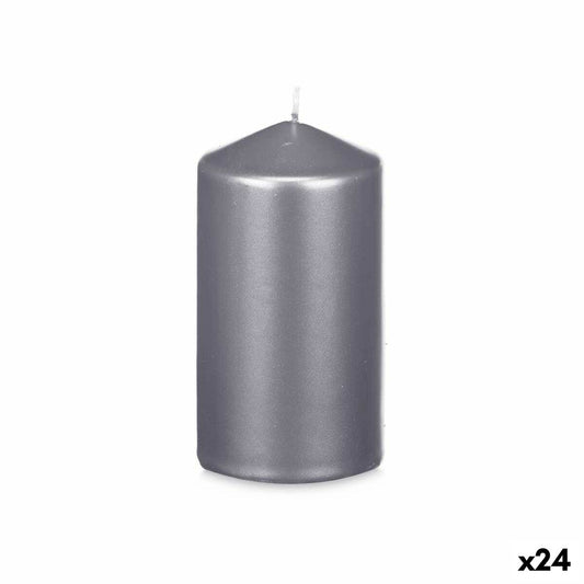 Pilarikynttilä 13 cm hopea, 24 kpl - 53 h paloaika, vaha juhliin & koristeiksi