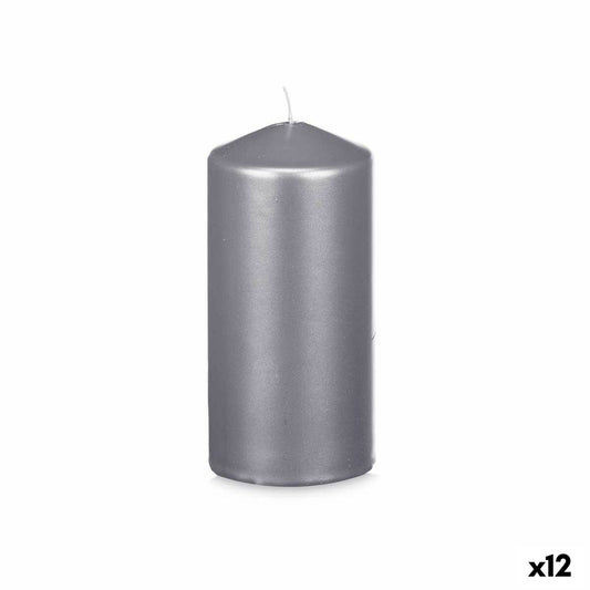 Pilarikynttilä 7 x 15,5 cm hopea, 61 h polttoaika, 12 kpl kotikäyttöön
