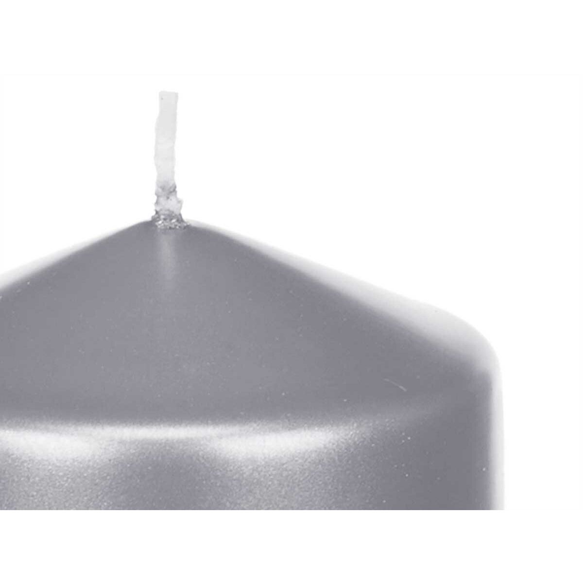 Pilarikynttilä 7 x 7,5 cm hopea, 24 kpl - 27 h paloaika metallinhohtoinen