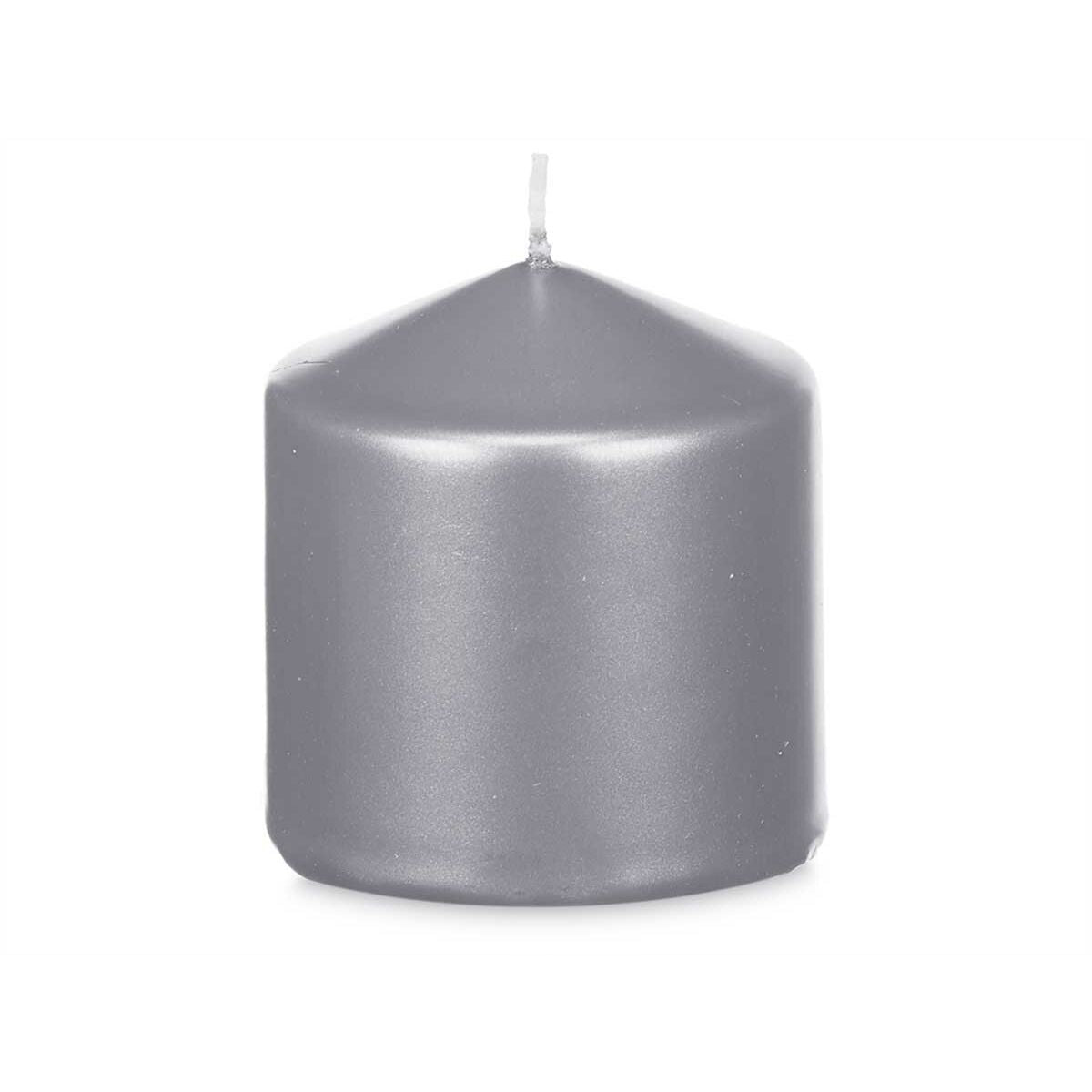 Pilarikynttilä 7 x 7,5 cm hopea, 24 kpl - 27 h paloaika metallinhohtoinen