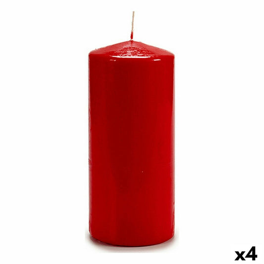 Pilarikynttilä punainen 9 x 20 cm, 4 kpl vahakynttilä pöytäkynttilä juhlaan