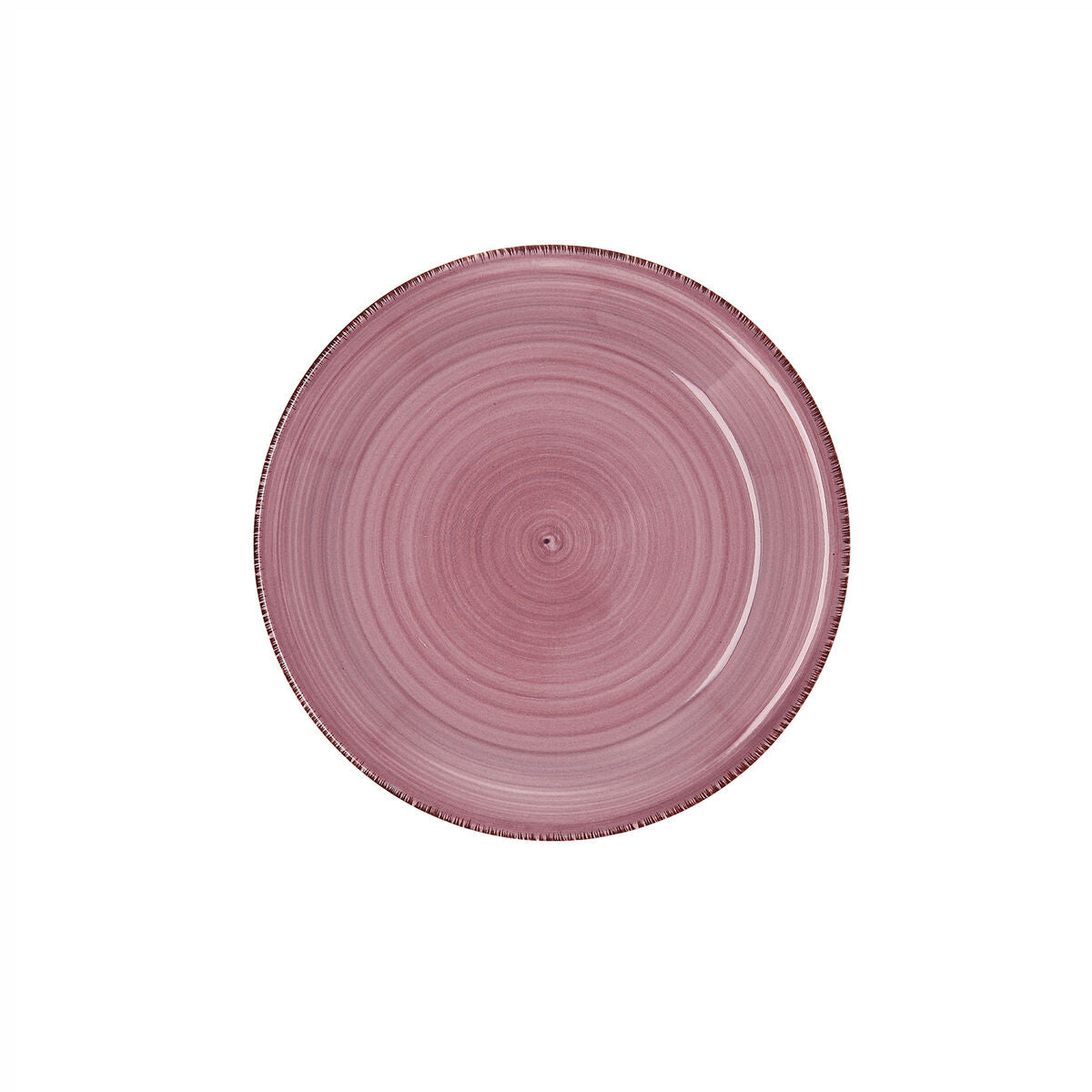 Jälkiruokalautanen 19 cm pinkki, keramiikka, pinottava & käsinmaalattu 12 kpl