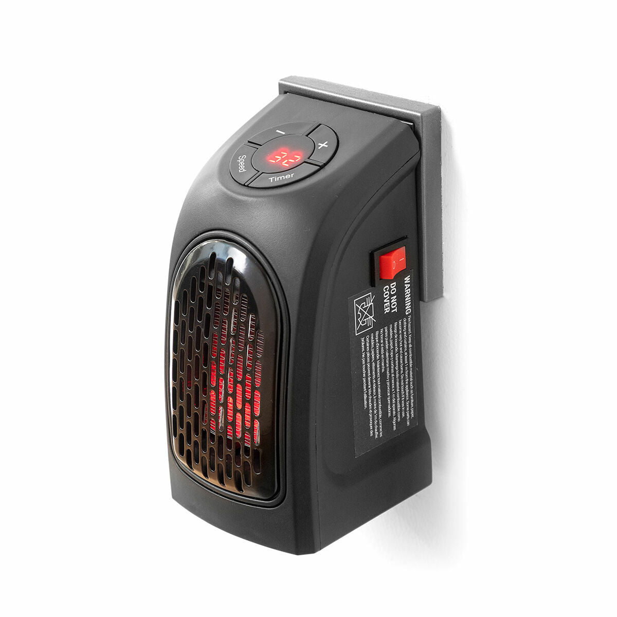 Pistokkeellinen lämmitin 400 W mini, LED-näyttö & ajastin, pieniin tiloihin