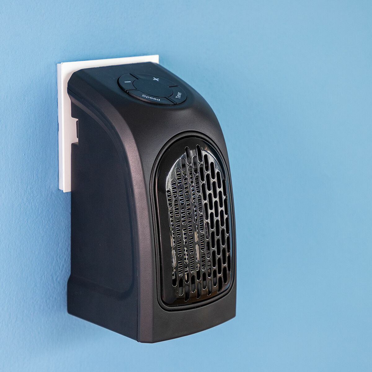 Pistokkeellinen lämmitin 400 W mini, LED-näyttö & ajastin, pieniin tiloihin