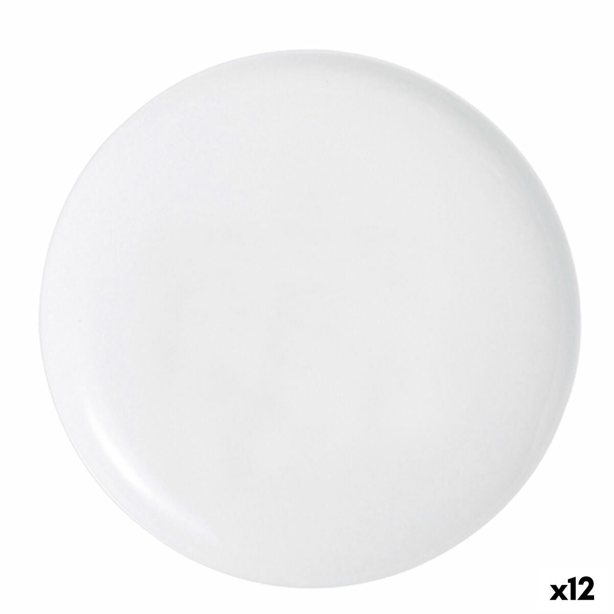 Pizzalautanen 32 cm lasinen, 12 osaa - valkoinen, ravintola- & kotikäyttöön