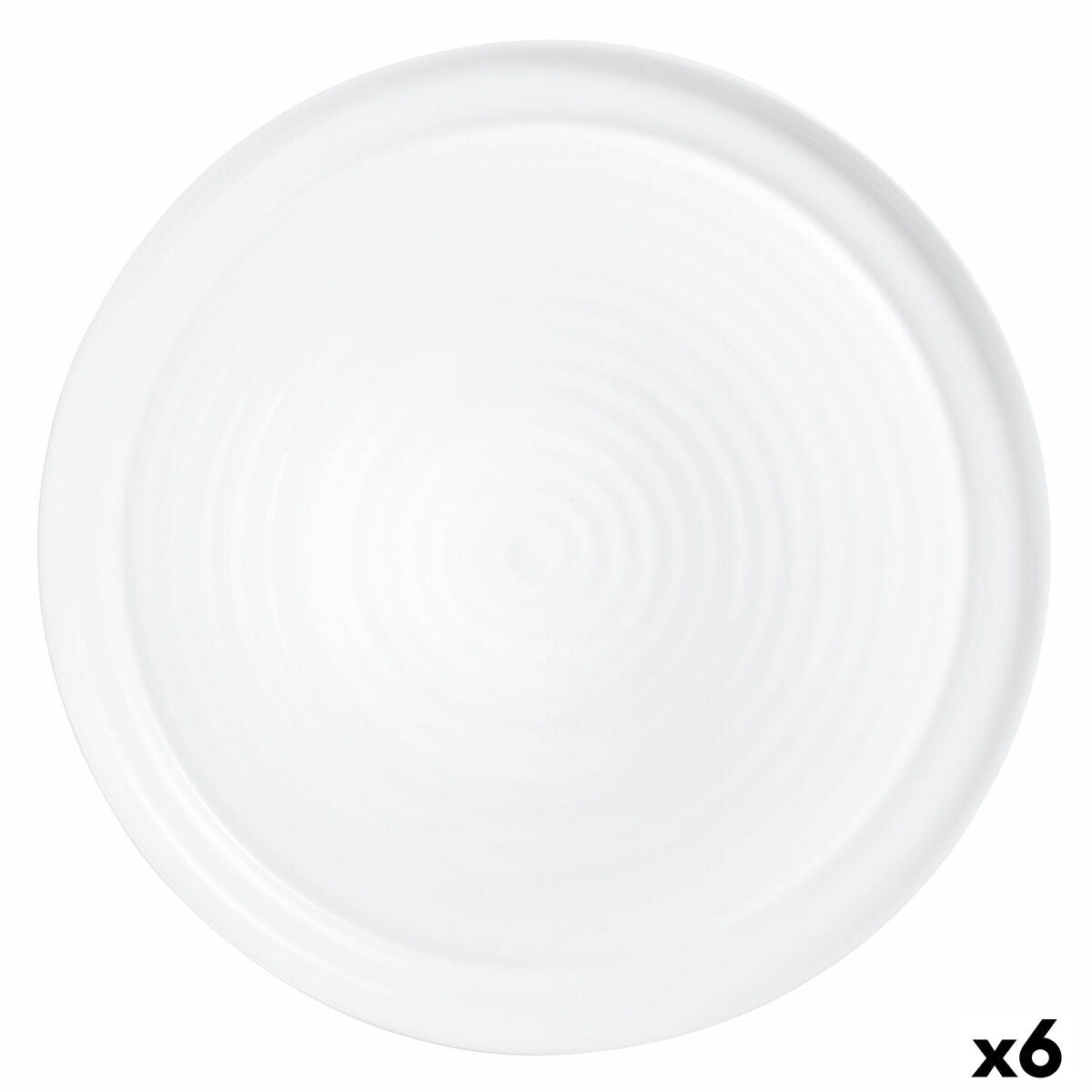 Pizzalautanen Ø 32 cm, valkoinen lasi - 6 kpl, tiskikoneeseen sopiva, tarjoiluun