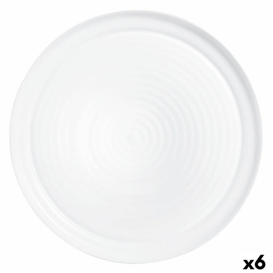 Pizzalautanen Ø 32 cm, valkoinen lasi - 6 kpl, tiskikoneeseen sopiva, tarjoiluun