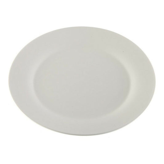 Posliinilautanen 27 cm mikroaaltouuniin sopiva litteä valkoinen pyöreä