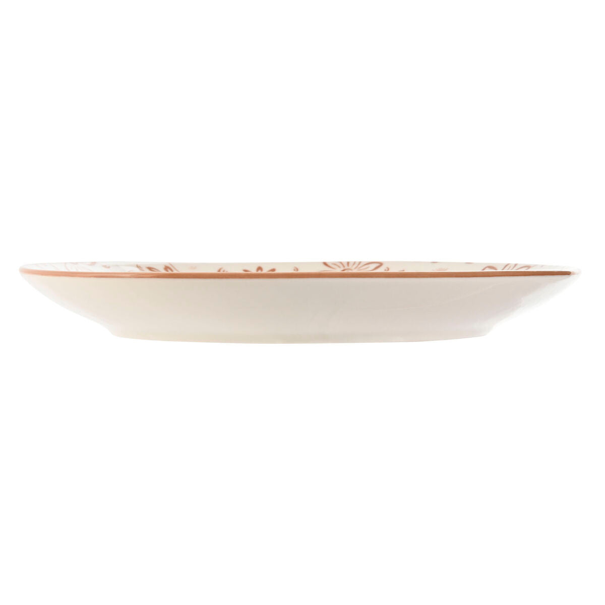 Lautassetti 19 cm posliini, ruskea & beige - koristeellinen astiasto kodin pöytään