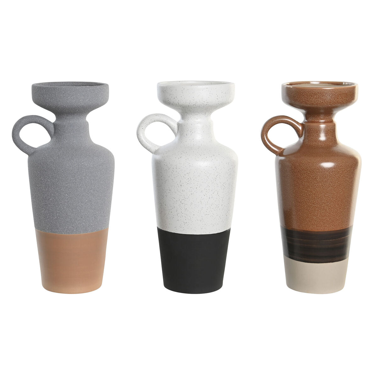Maljakko posliini 3 kpl, valkoinen harmaa terrakotta – 27–28 cm, sisustukseen