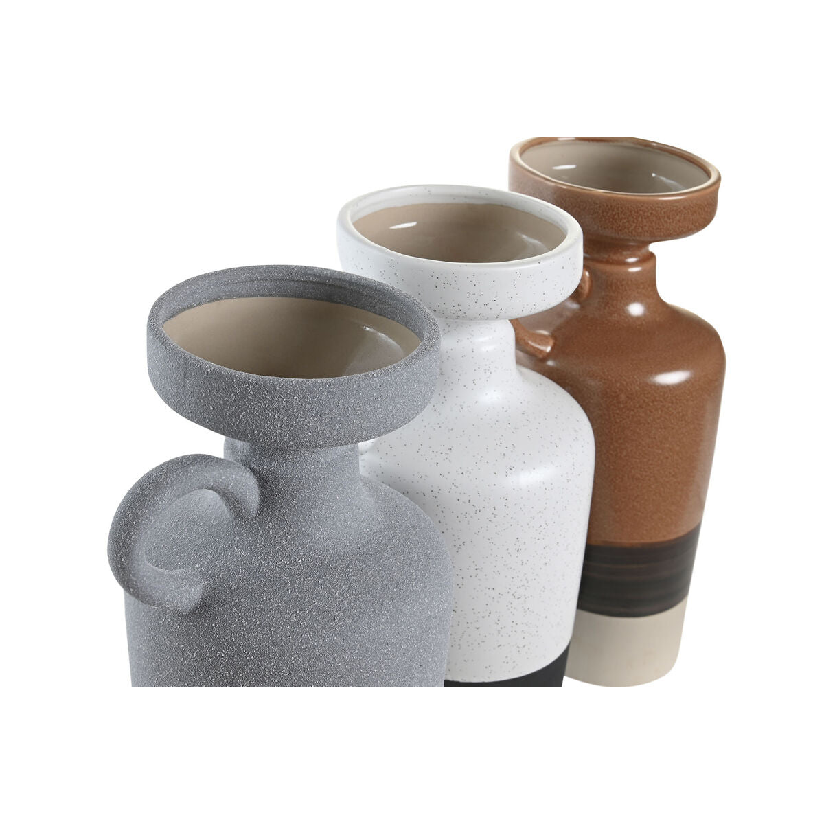 Maljakko posliini 3 kpl, valkoinen harmaa terrakotta – 27–28 cm, sisustukseen