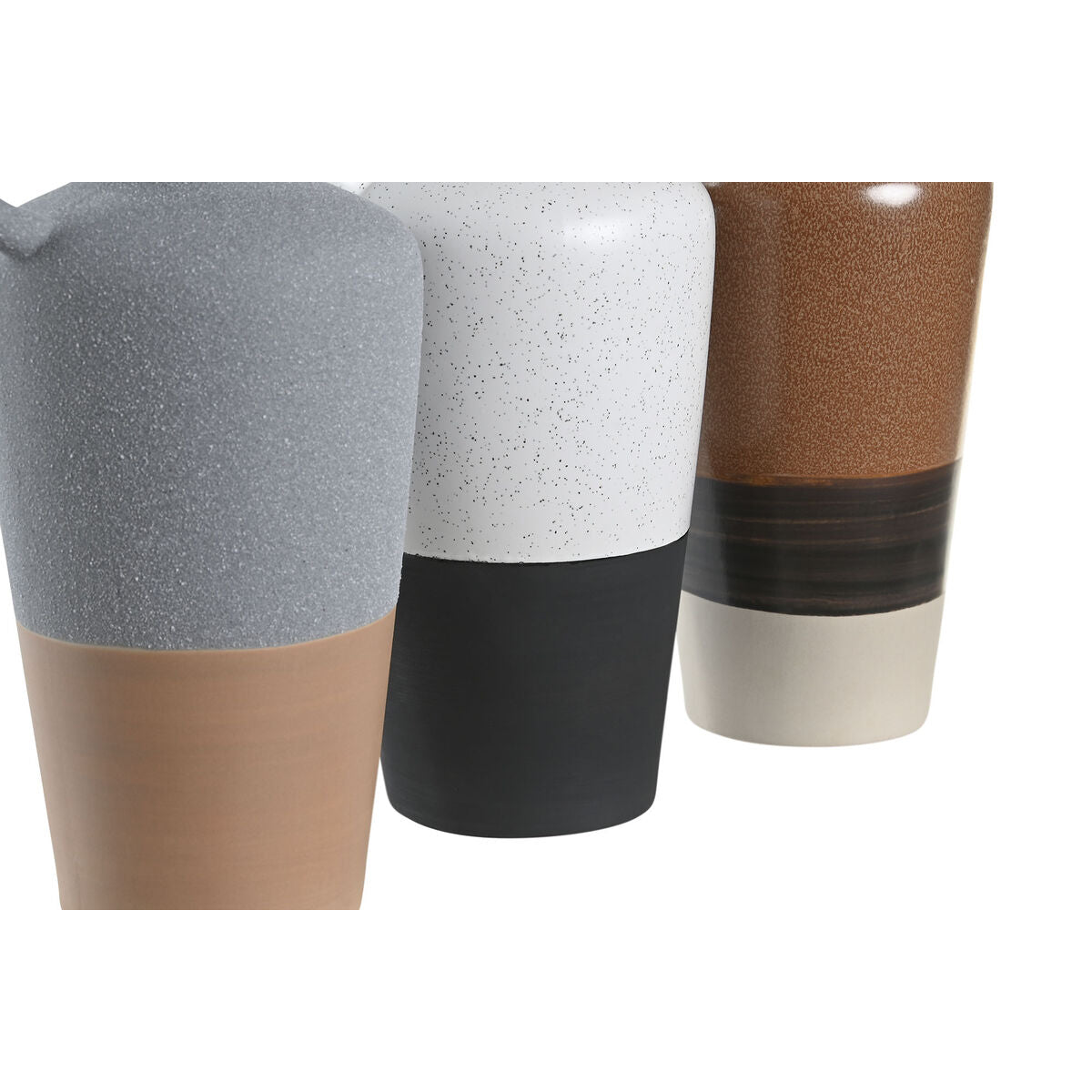Maljakko posliini 3 kpl, valkoinen harmaa terrakotta – 27–28 cm, sisustukseen