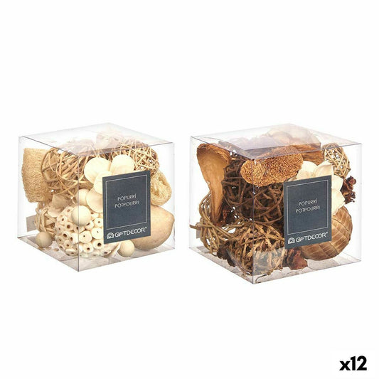 Potpourri koristekuutio 14 x 14 x 14 cm, luonnonmateriaali, lahjapakkaus, 12 kpl