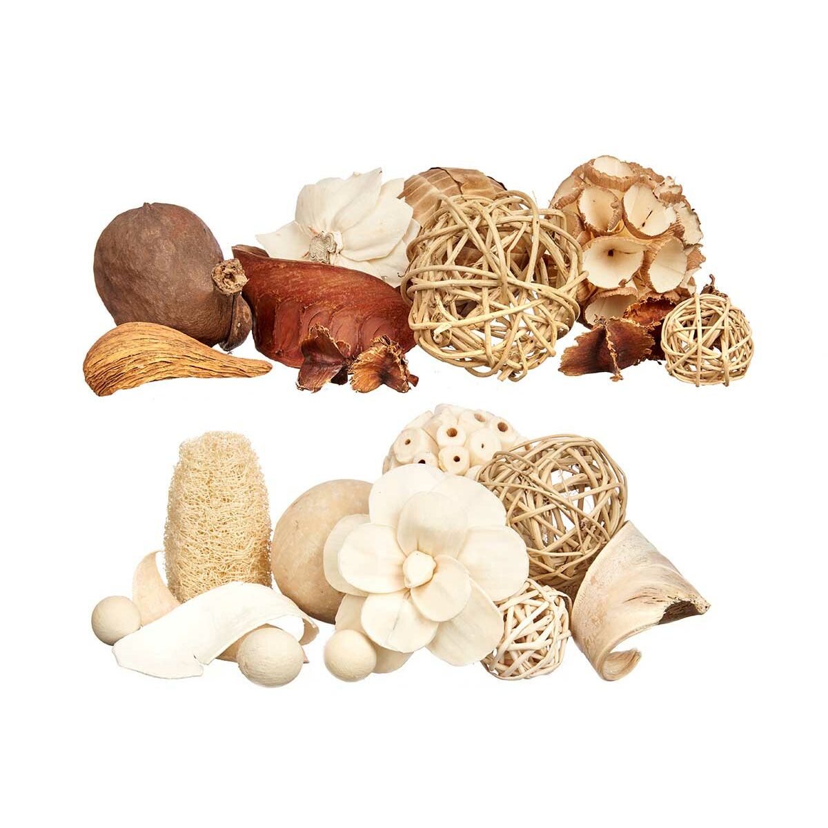 Potpourri koristekuutio 14 x 14 x 14 cm, luonnonmateriaali, lahjapakkaus, 12 kpl