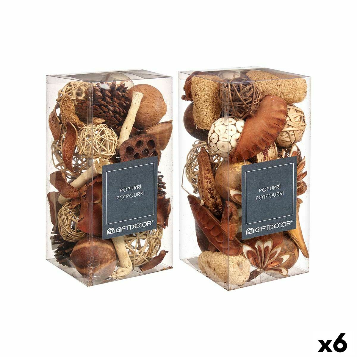 Potpourri koriste, valkoinen ruskea punainen 14 x 30,5 x 14 cm, pakkaus 6 kpl